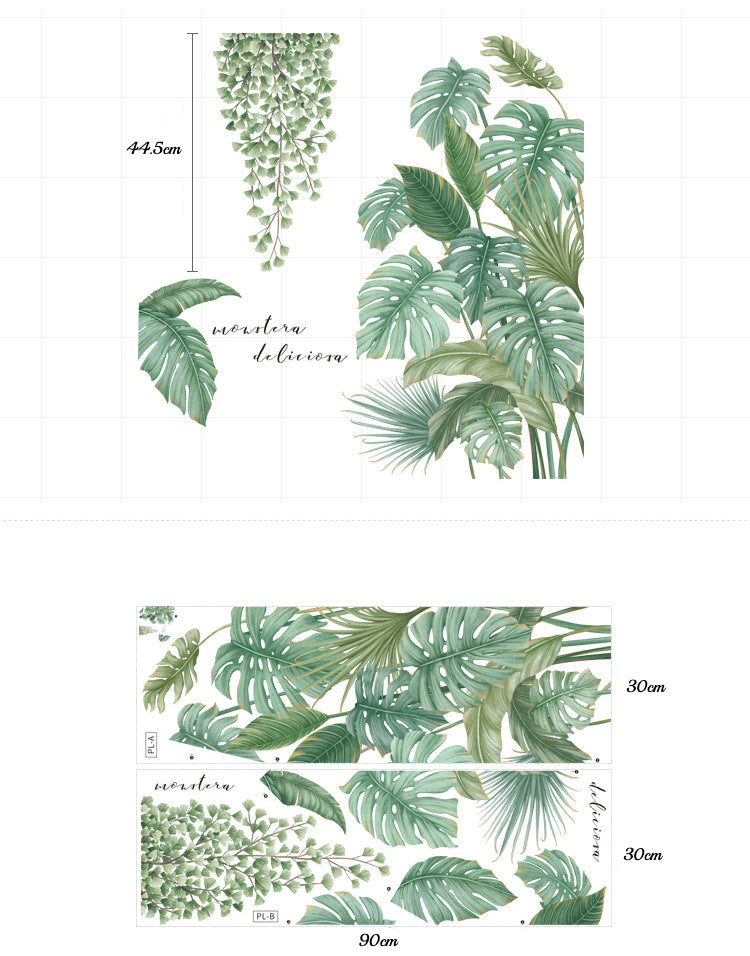 Monstera Leaf Wall Decal - Miss One