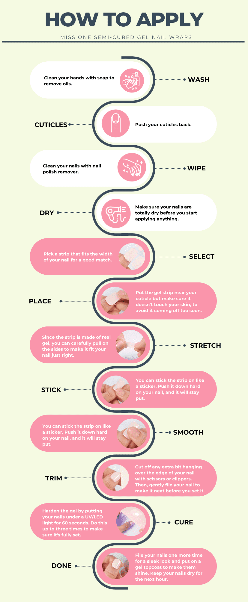 Miss One Semi-Cured Gel Nail Wraps - Miss One