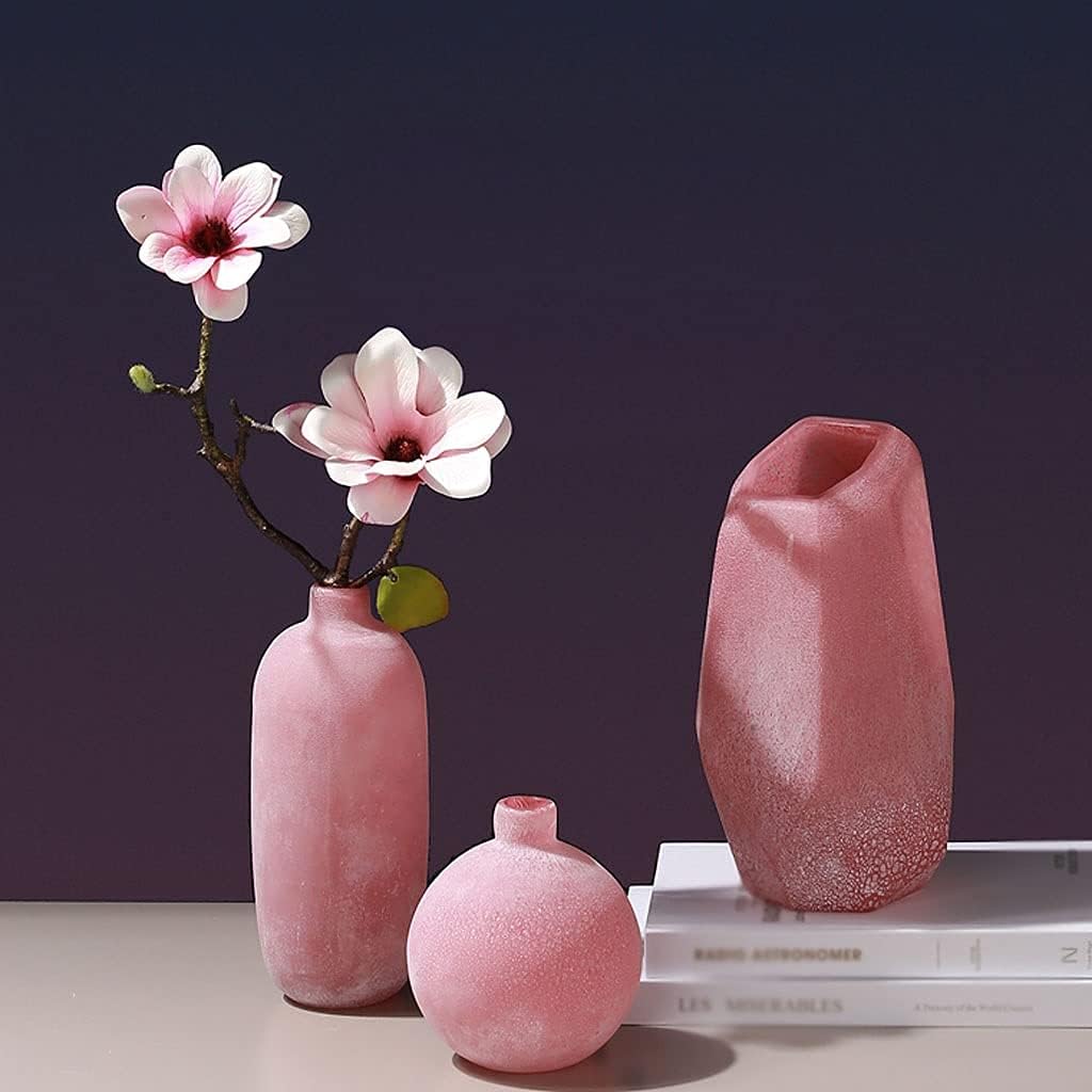 Zen Frosted Glass Vase Pink - Miss One