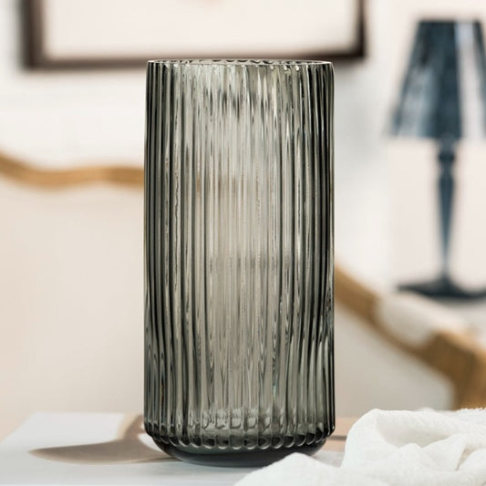 Waterfall Glass Vase Ash Medium - Miss One