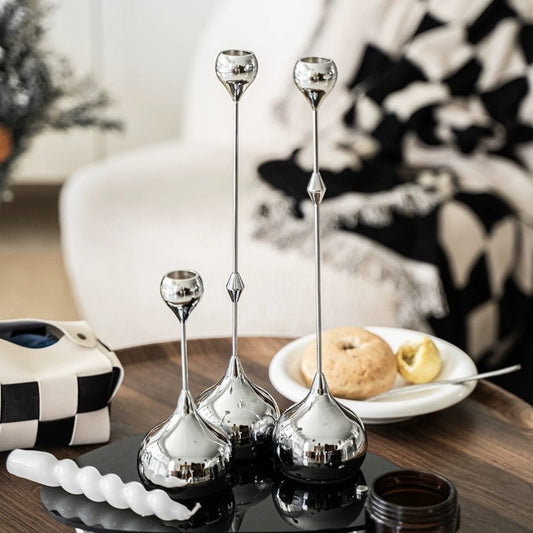 Signature metal candle holder Set Silver - Miss One