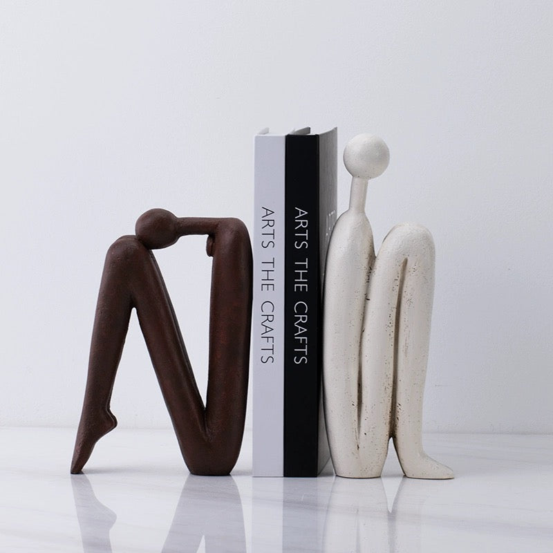 Elegant Contemplators Bookends Set - Miss One