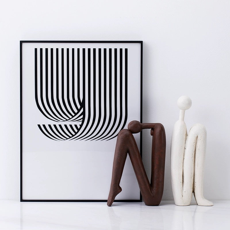 Elegant Contemplators Bookends Set - Miss One