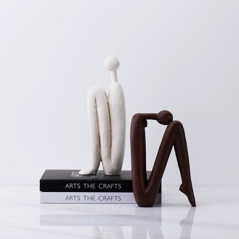 Elegant Contemplators Bookends Set - Miss One