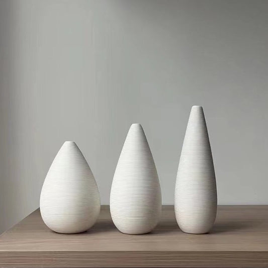 Luna Ripple Ceramic Vase Set