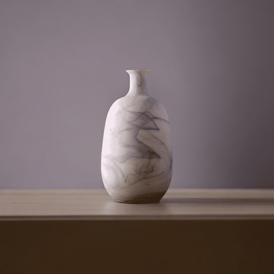 Zen Marble Style Glass Vase Large - Miss One