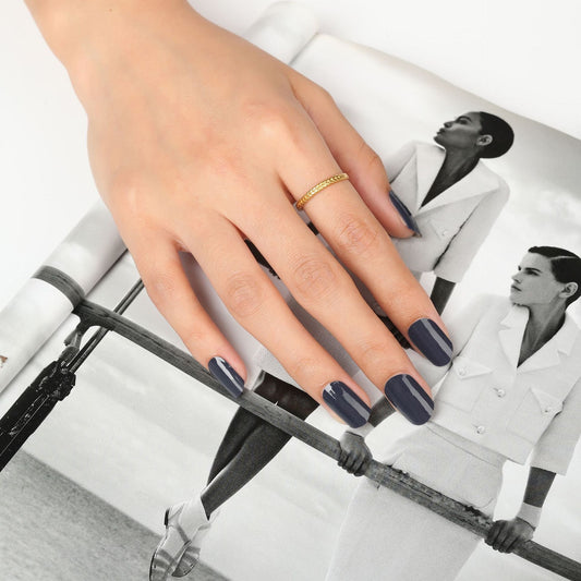 Miss One Semi-Cured Gel Nail Wraps Midnight - Miss One