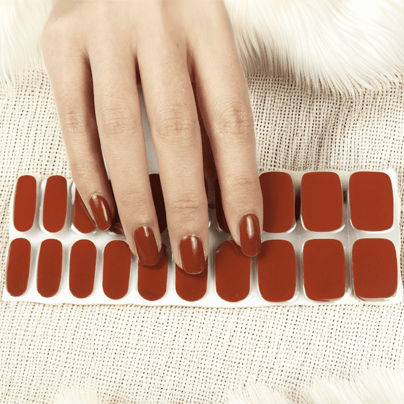 Miss One Semi-Cured Gel Nail Wraps Auburn - Miss One