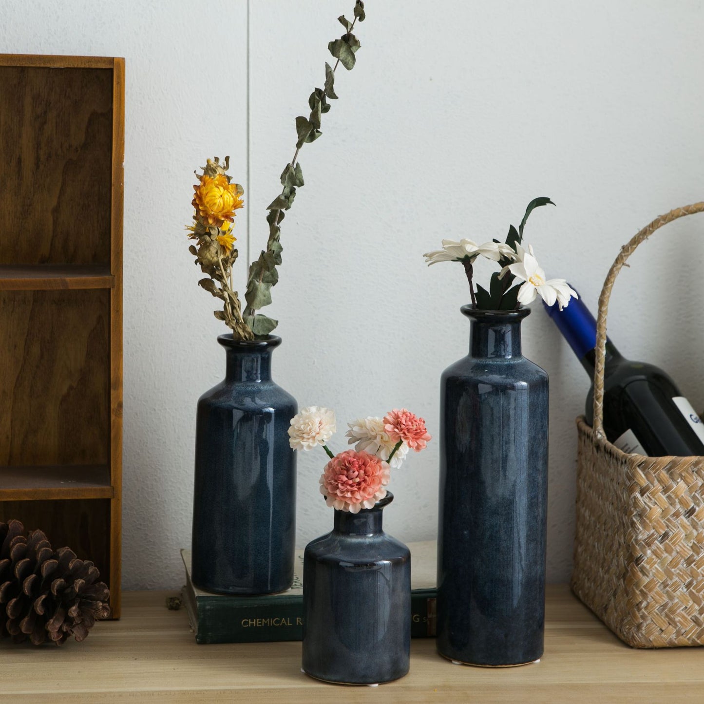 Muse Classic Ceramic Bottle Vase Set - Miss One