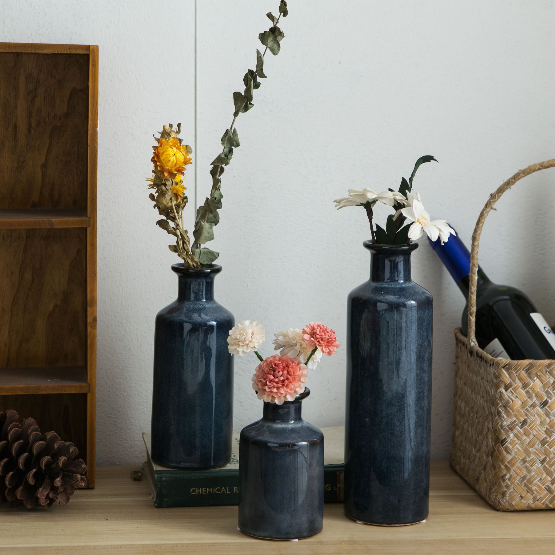 Muse Classic Ceramic Bottle Vase Set - Miss One