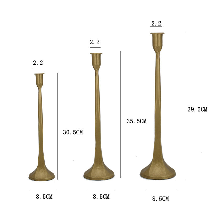 Elegant Iron Taper Candle Holder Set - Miss One