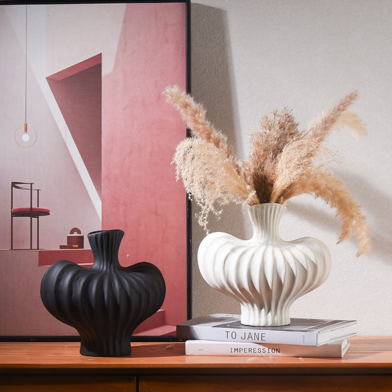 Muse Wave Sculpt Ripple Ceramic Vase - Miss One