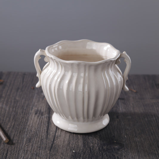 Amphora Hometown Ribbed Ceramic Vase - Miss One