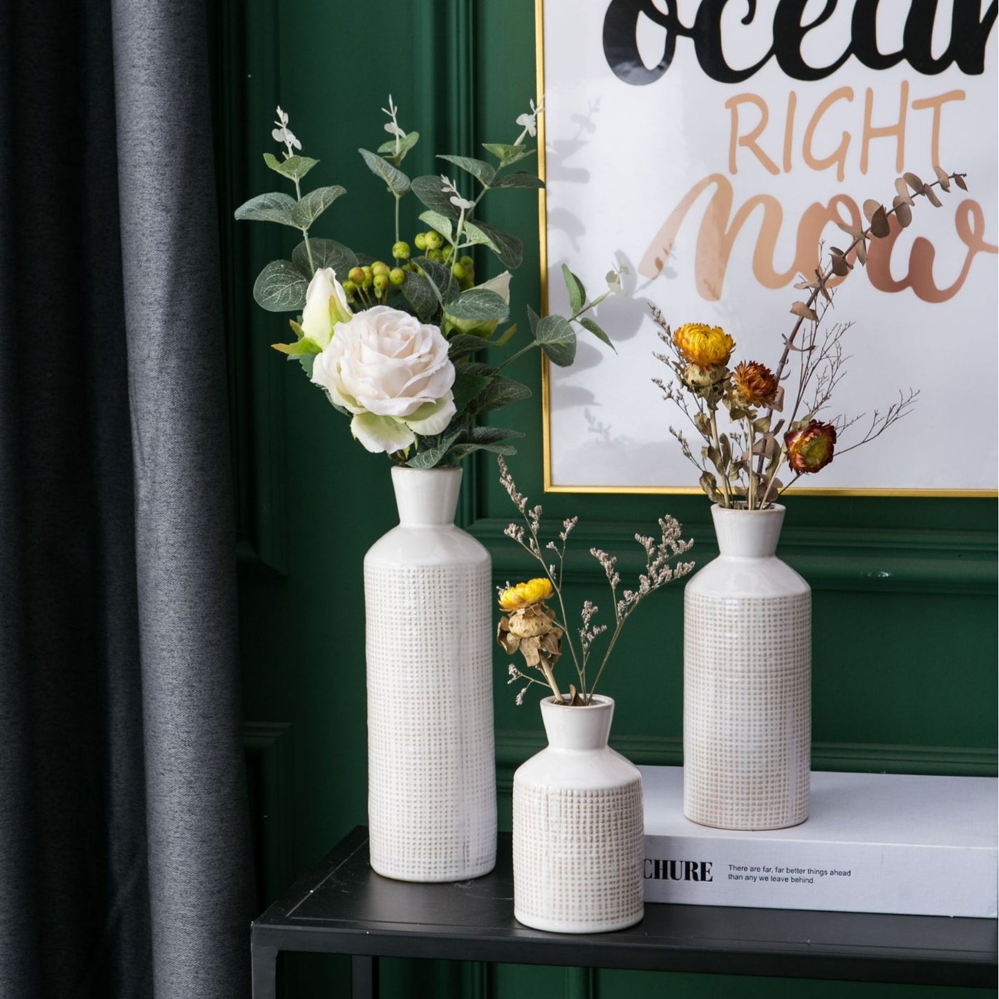 Muse Classic Ceramic Bottle Vase Set - Miss One