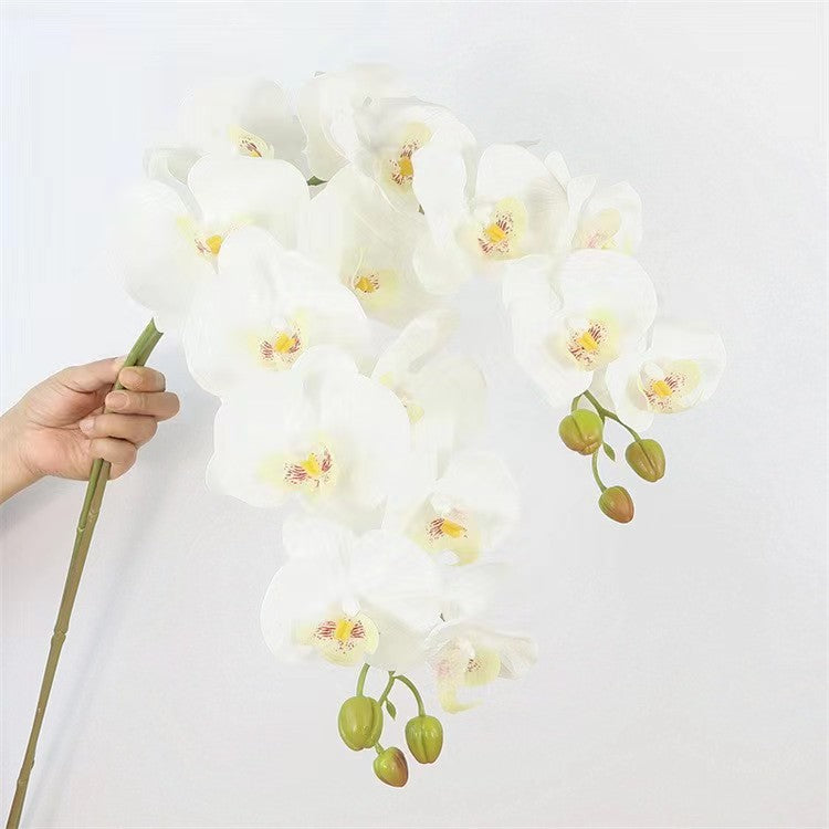 Elegant Artificial 9-Head Orchid Stem