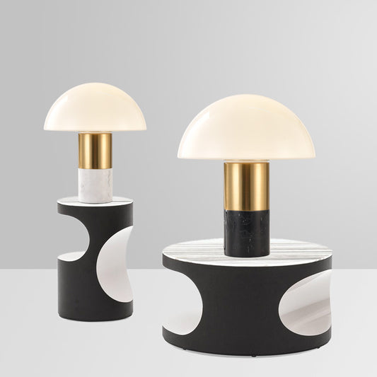 Mushroom Marble Base Table Lamp - Miss One