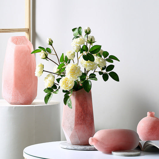 Zen Frosted Glass Vase Pink - Miss One