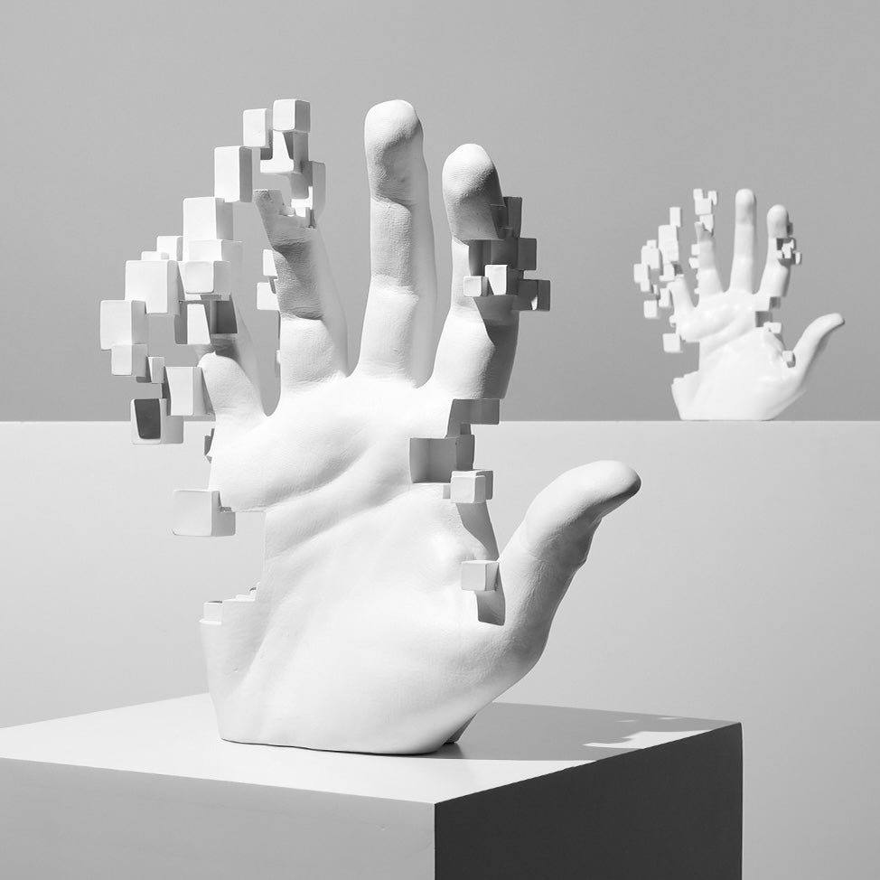 Pixel Hand Sculpture - Miss One