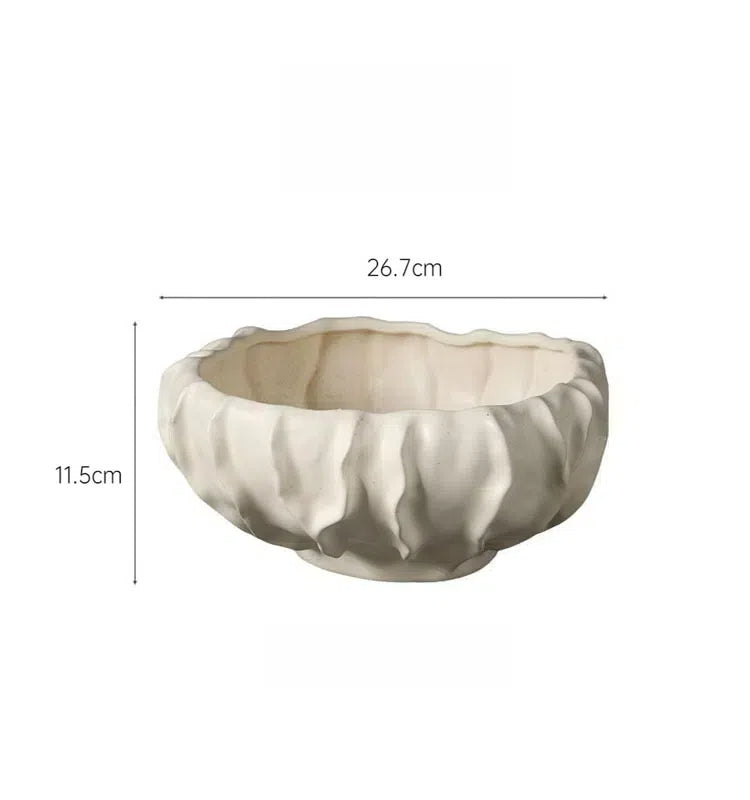 Muse Rippled Ceramic Fruit Bowl - Miss One