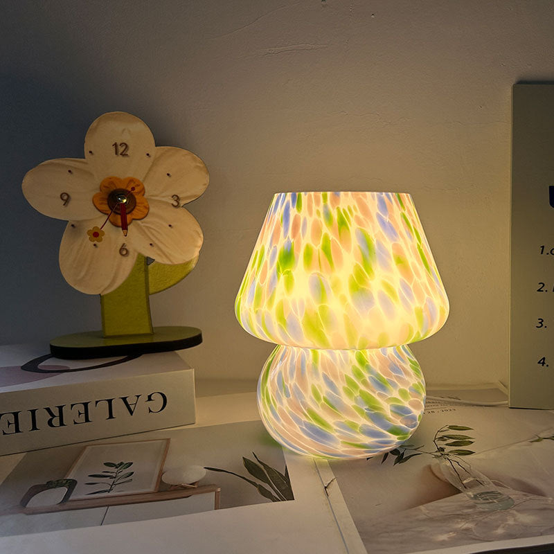 Aurora Speckle Glass Mushroom Lamp - Miss One