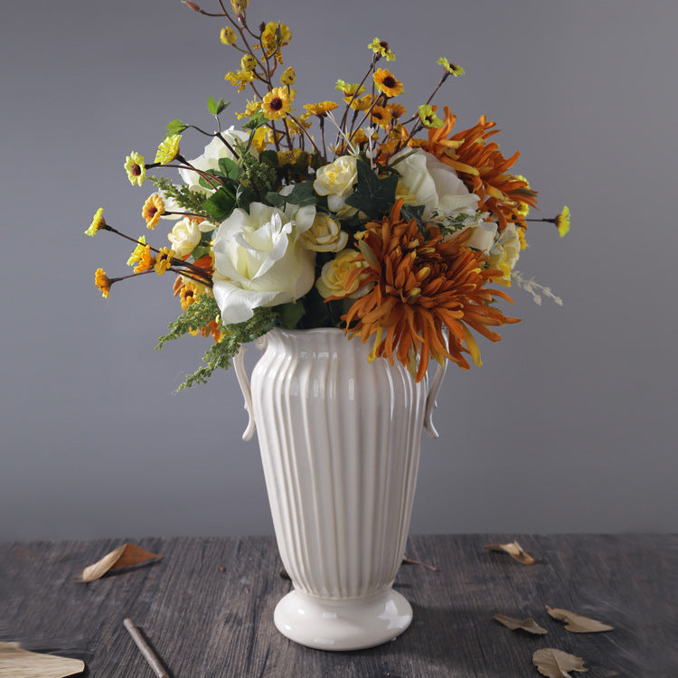 Amphora Hometown Ribbed Ceramic Vase - Miss One