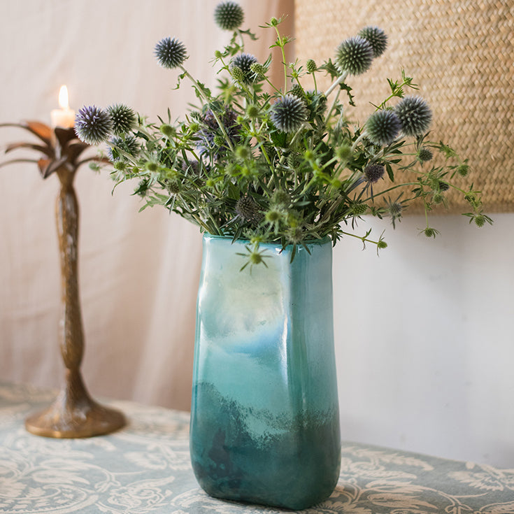 Zen Pearl Glass Vase - Green - Miss One
