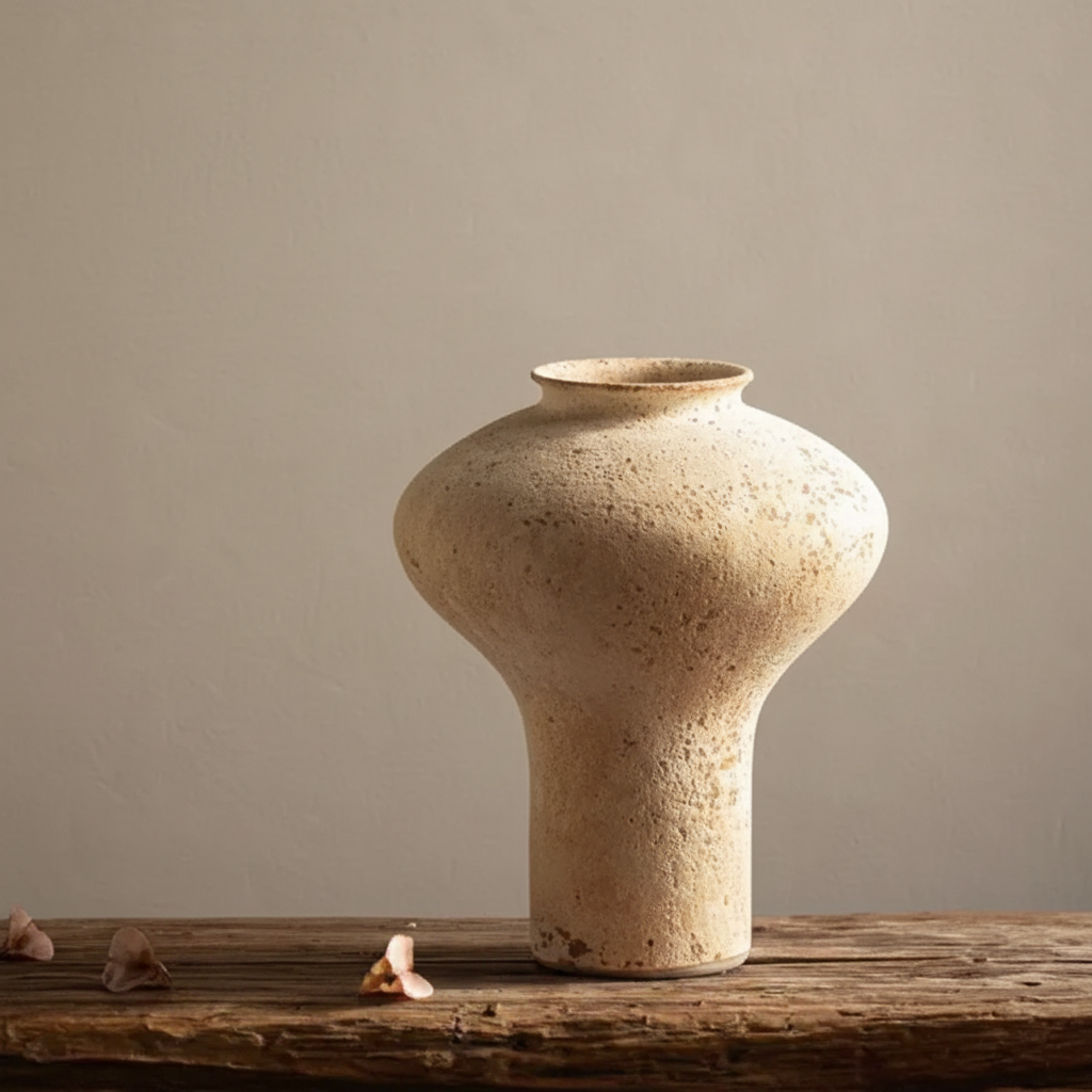 Wabi Sabi Textured Organic Amphora Vase