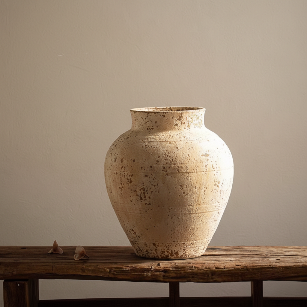 Wabi Sabi Textured Earthy Urn Vase - Miss One