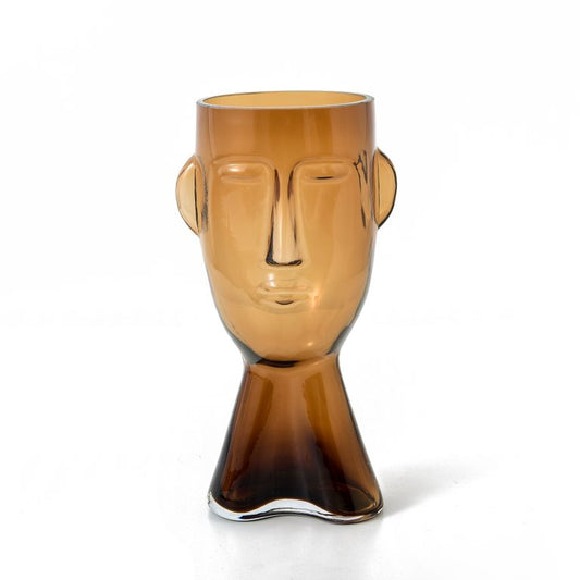 Moais Glass Vase Amber Small - Miss One