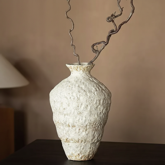 Wabi-Sabi Textured Snowflake Tall Tapered Vase - Miss One