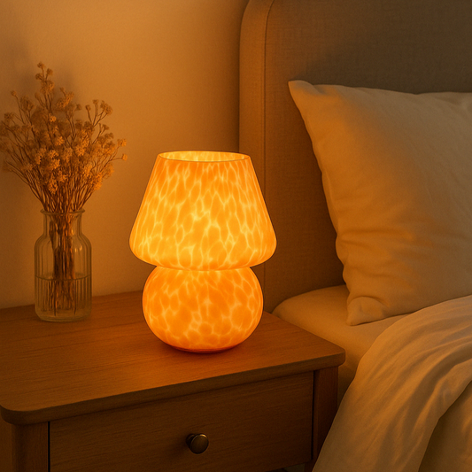 Aurora Speckle Glass Mushroom Lamp - Miss One