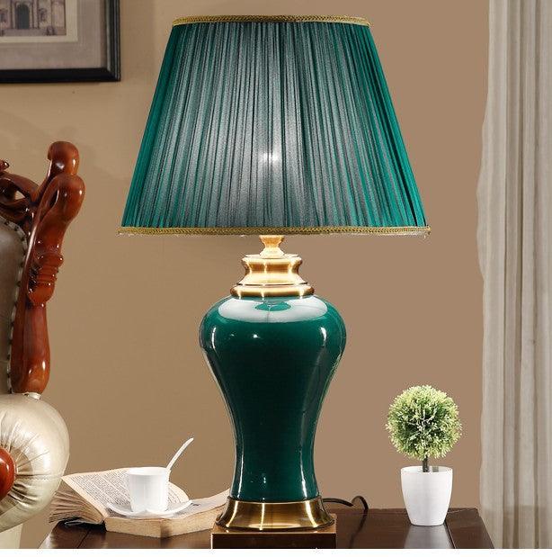 Classic Hometown Ceramic Table Lamp Dark Emerald - Miss One