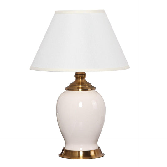 Classic Hometown Ceramic Table Lamp White - Miss One