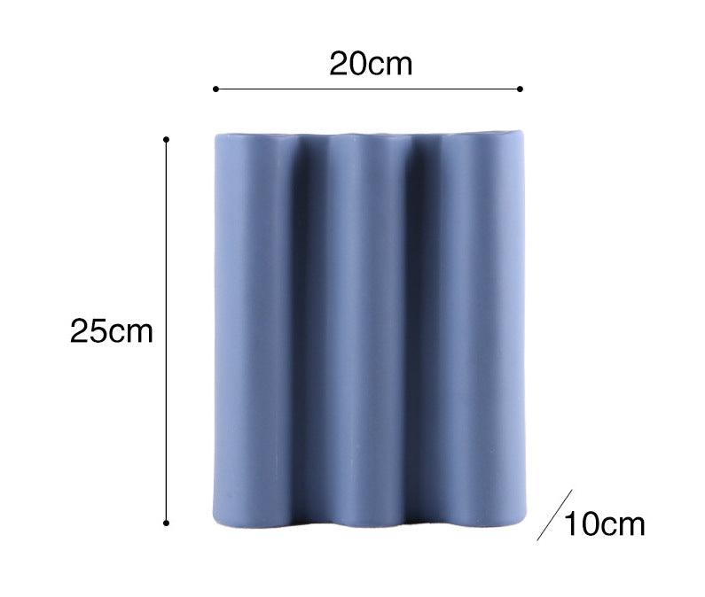 Muse Wave Ceramic Vase - Indigo - Miss One