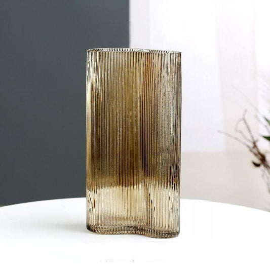 Waterfall Wave Glass Vase Latte - Miss One