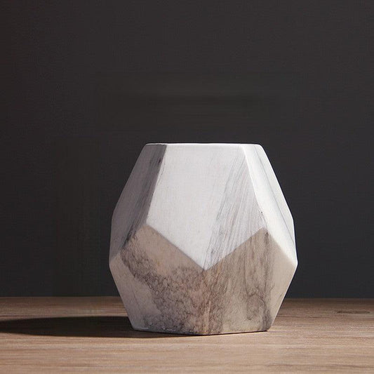 Marble Printed Ceramic Vase Chunky Medium - Miss One