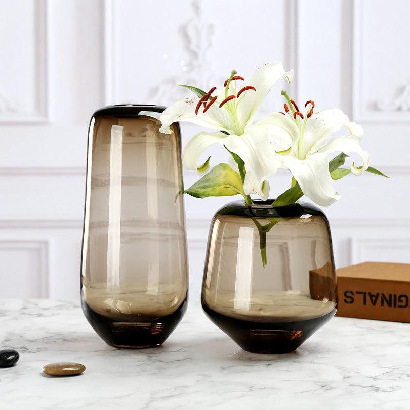 Bobbie Glass Vase Dark Latte Short - Miss One