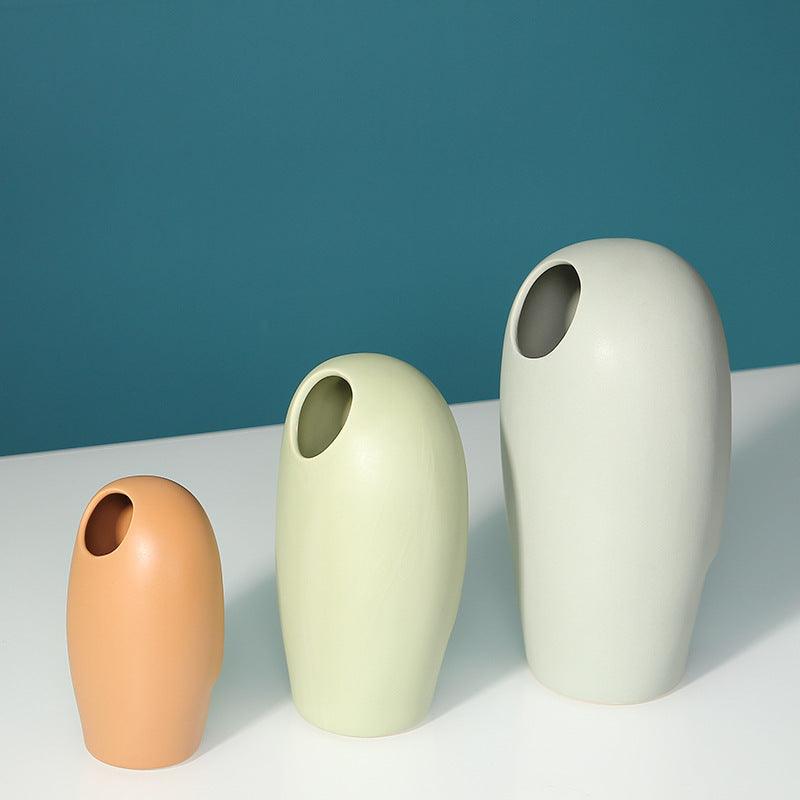 Muse Round Ceramic Vase Olive Medium - Miss One