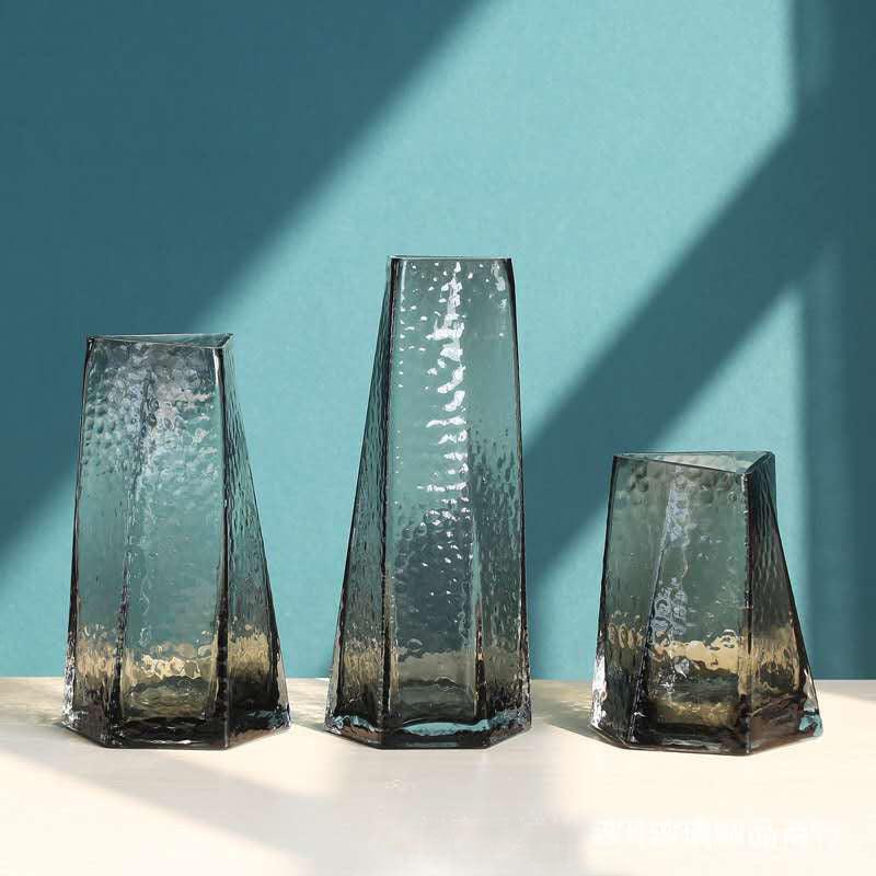 Artemis Triangle Glass Vase Ash Medium - Miss One