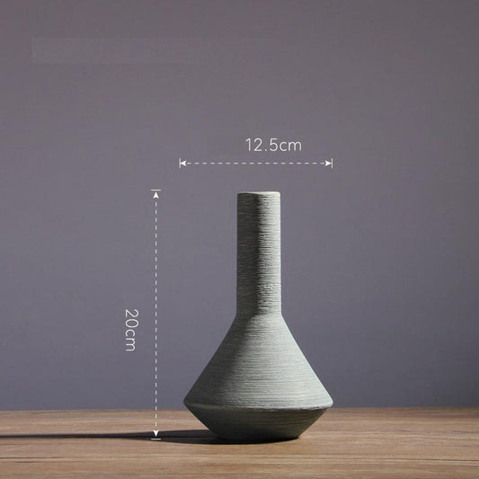 Luna Ribbed Ceramic Vase Elite Smoke - Miss One