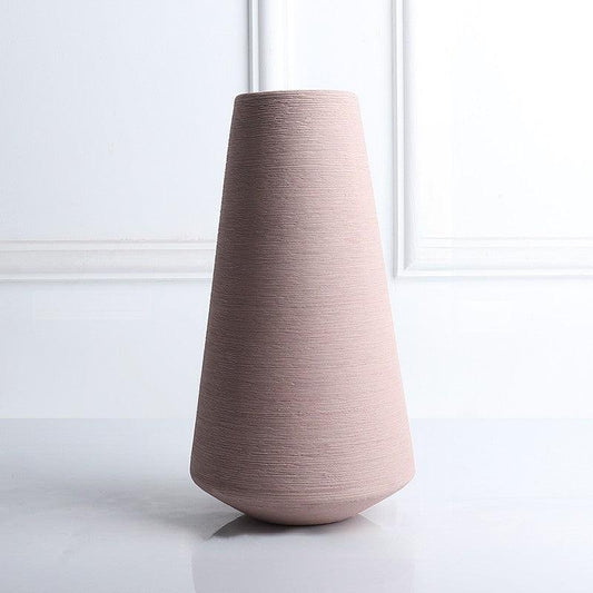 Luna Ribbed Ceramic Vase Pink Large - Miss One