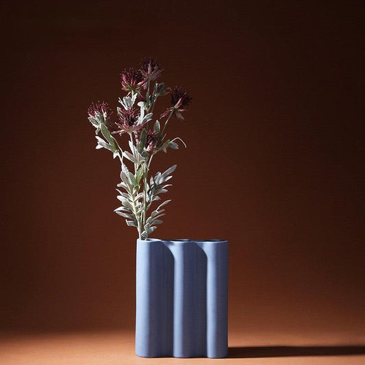Muse Wave Ceramic Vase - Indigo - Miss One
