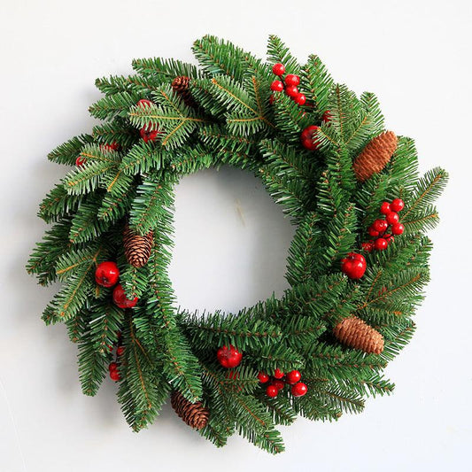 55CM Christmas Pine Wreath with Cones and Berries - Miss One