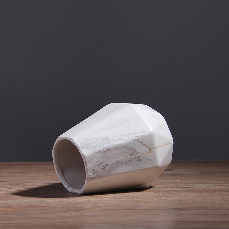 Marble Printed Ceramic Vase - S - Miss One