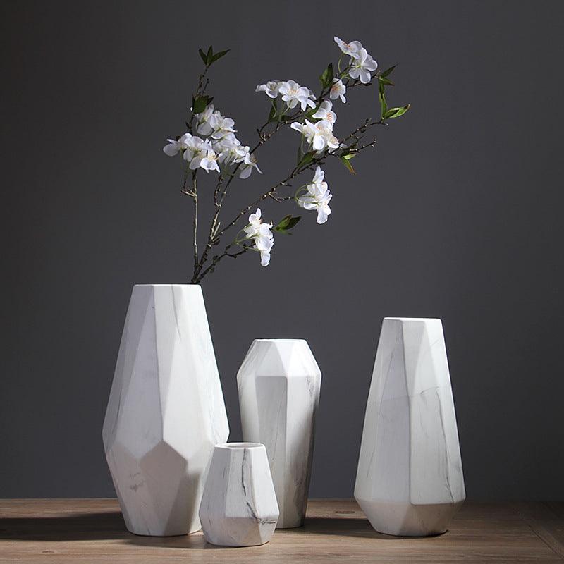 Marble Printed Ceramic Vase - L - Miss One