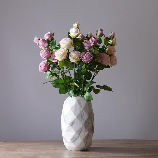 Marble Printed Ceramic Vase Round Medium - Miss One