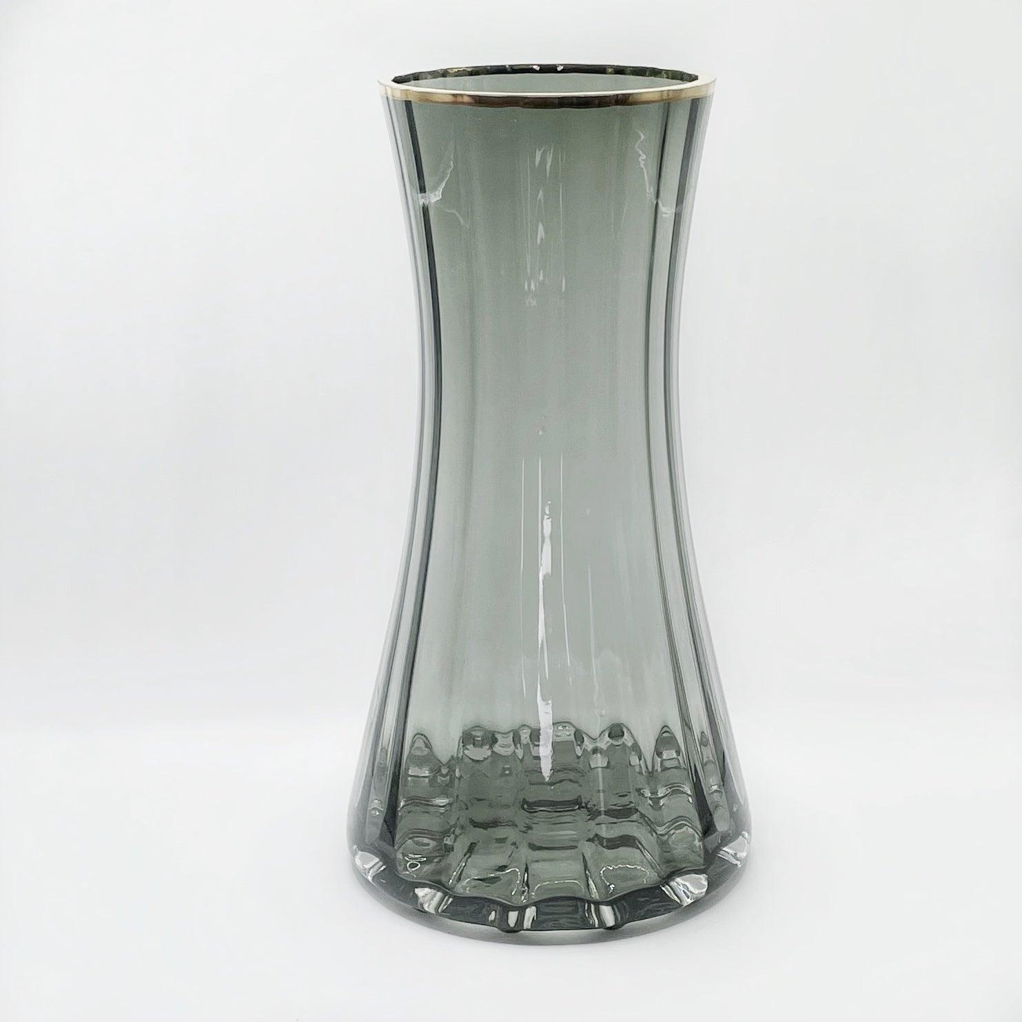 Artemis Glass Vase Rimmed Ash Large - Miss One