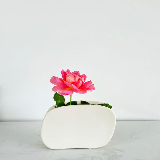 Hometown Layer Ceramic Vase Soft Cream - Miss One