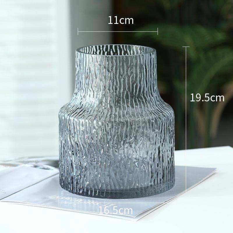 Eden Glacier Glass Vase Smoke Medium - Miss One