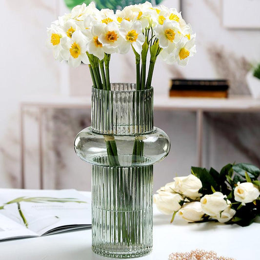 Bague Ribbed Glass Vase Emerald - Miss One